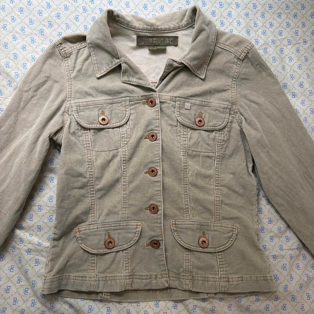 Y2K Jeanstar Tan Corduroy Jacket Size Petite Medium